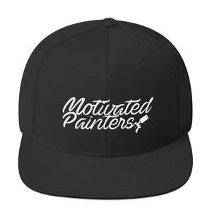 Motivated Painters Snapback Hat White Embroidered